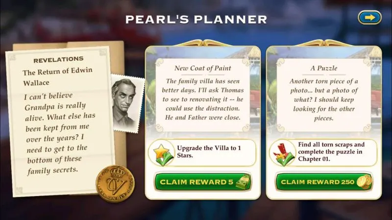 how to complete tasks on pearl's planner in pearl's peril