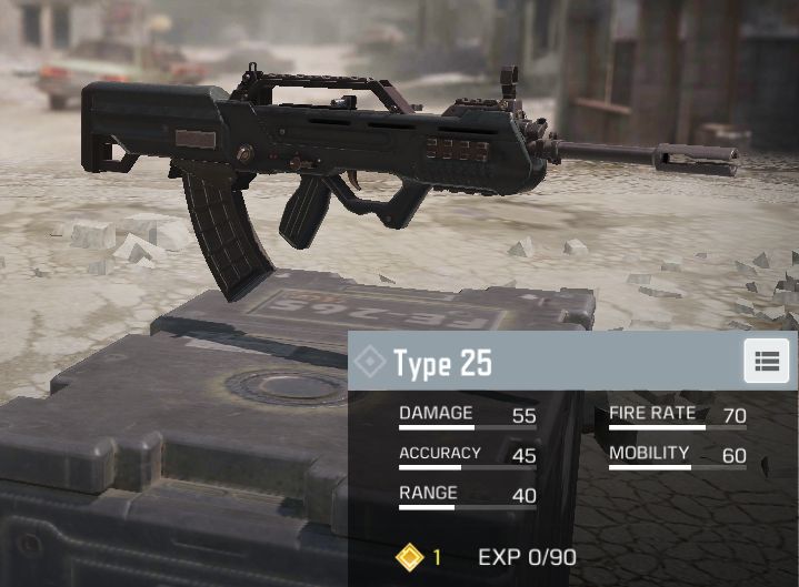 type 25 call of duty mobile