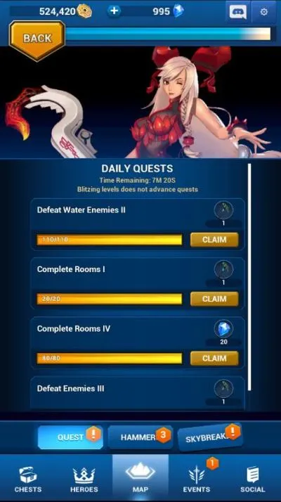 battle breakers daily quests