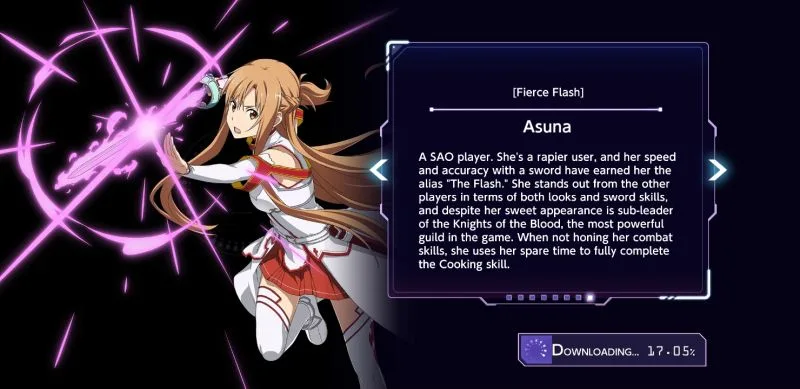 asuna sword art online unleash blading