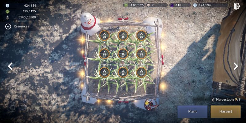 how to manage resources in black desert mobile