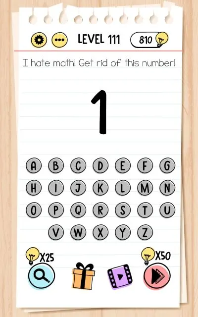 brain test level 111 answer