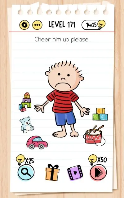 brain test level 171 answer