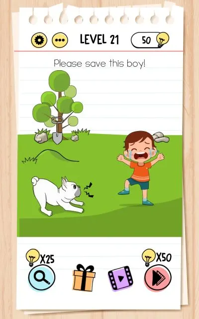 brain test level 21 answer