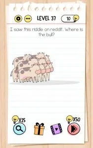 brain test level 37 answer