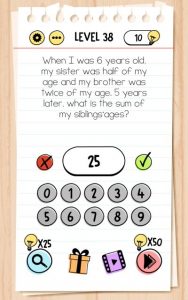brain test level 38 answer