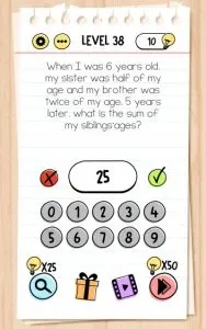 brain test level 38 answer