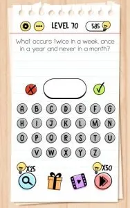 brain test level 70 answer