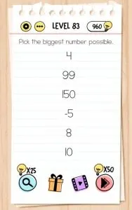 brain test level 83 answer