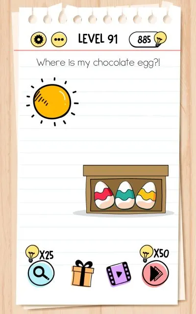 brain test level 91 answer