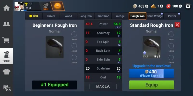 how to enhance clubs in golf king world tour