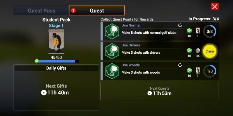 how to get more rewards in golf king world tour