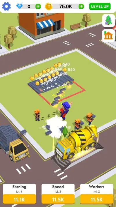 how to hire new workers in idle construction 3d