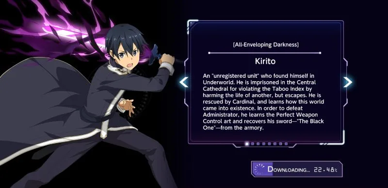 kirito sword art online unleash blading