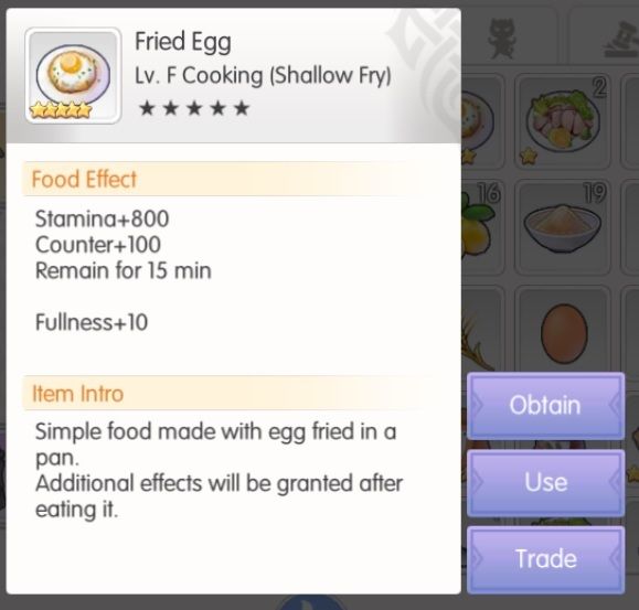 mabinogi fantasy life fried egg
