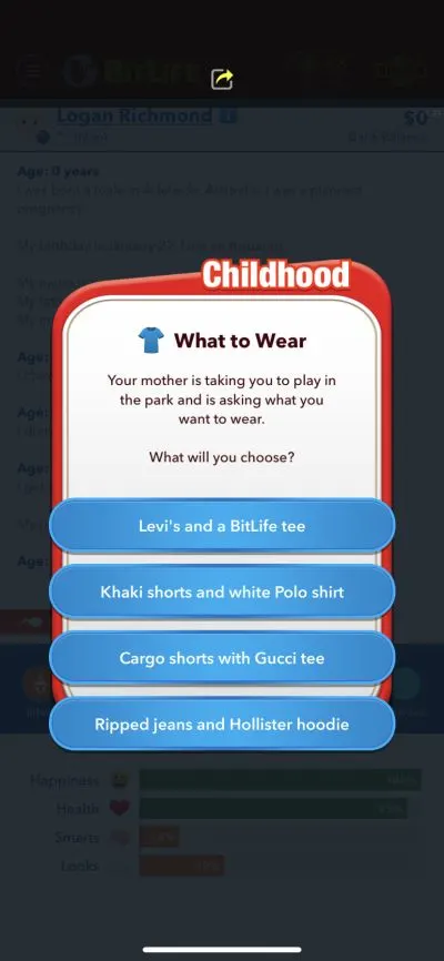 bitlife childhood features