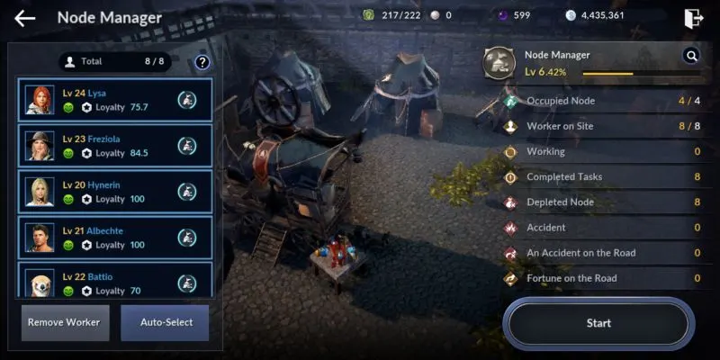 how to allocate workers in black desert mobile node manager
