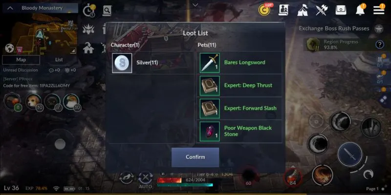 black desert mobile loot list