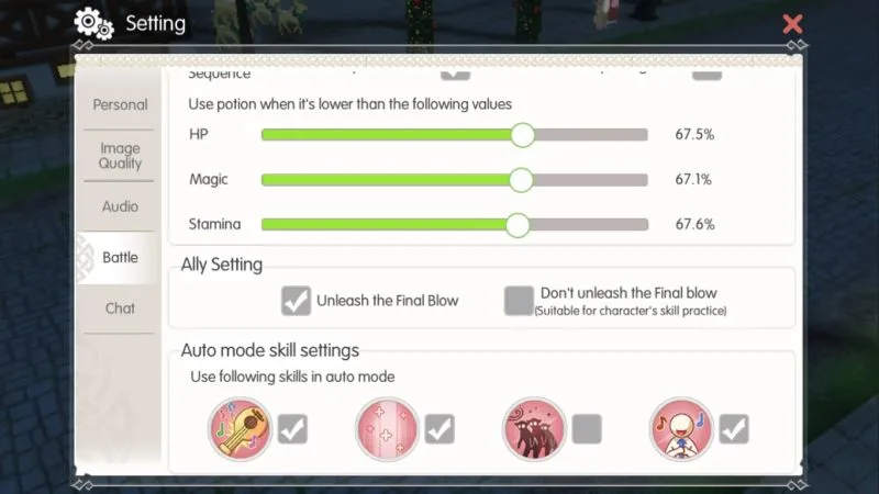 mabinogi fantasy life battle options