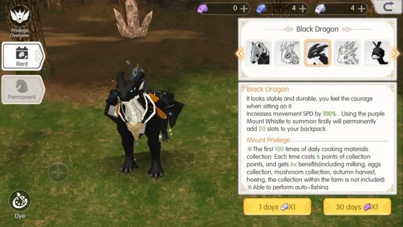 mabinogi fantasy life black dragon mount