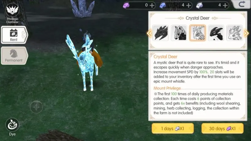 mabinogi fantasy life crystal deer mount