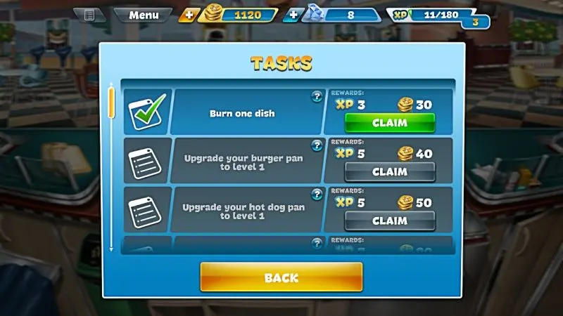 how to complete more tasks in cooking fever