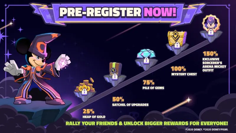 disney sorcerer's arena pre-registration