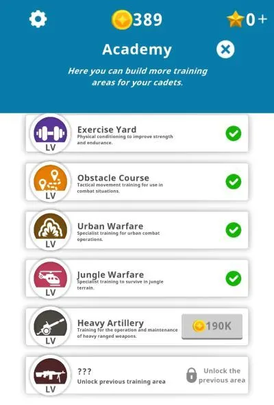 idle army base academy