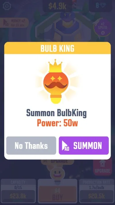 idle light city bulb king