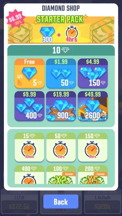 how to earn diamonds in idle light city