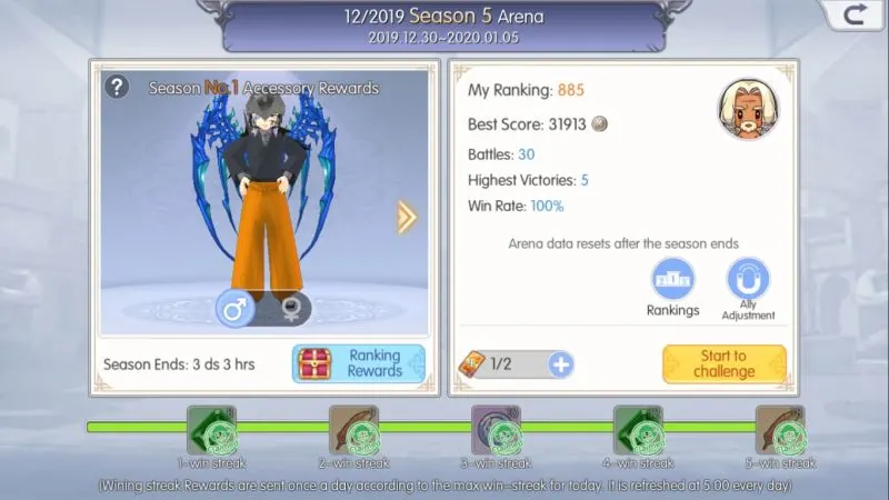 mabinogi fantasy life arena season rewards