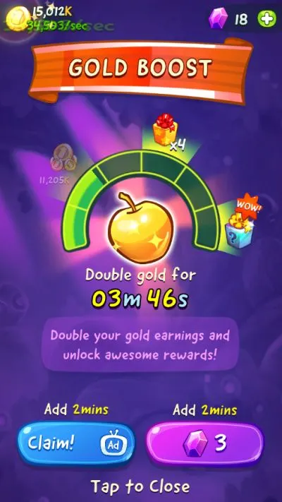 how to double your coins in om nom merge