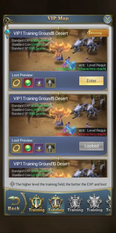 how to unlock training ground levels in soul land awaken warsoul