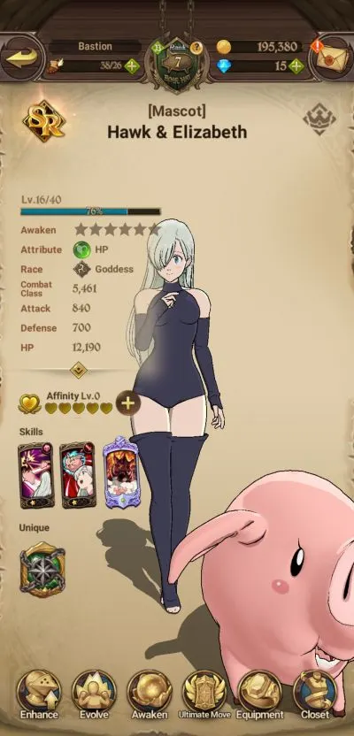 attackers / dps characters class in the seven deadly sins grand cross