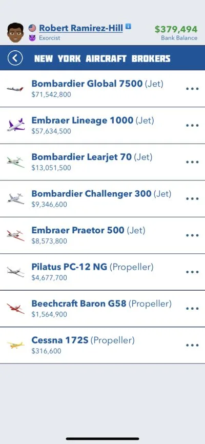 aircraft in bitlife