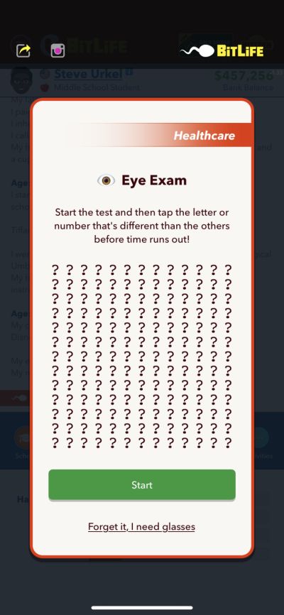 bitlife eye test