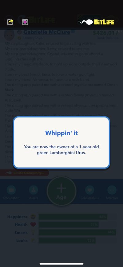 how to get a lambo in bitlife