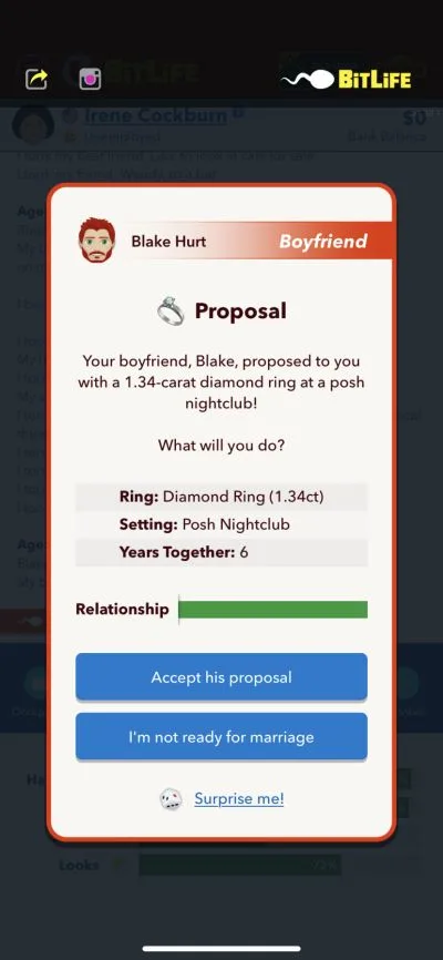marriage proposal in bitlife