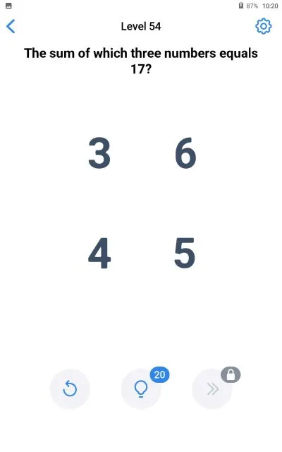 easy game brain test level 54 answer