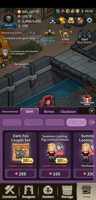 how to spend gems in evil hunter tycoon
