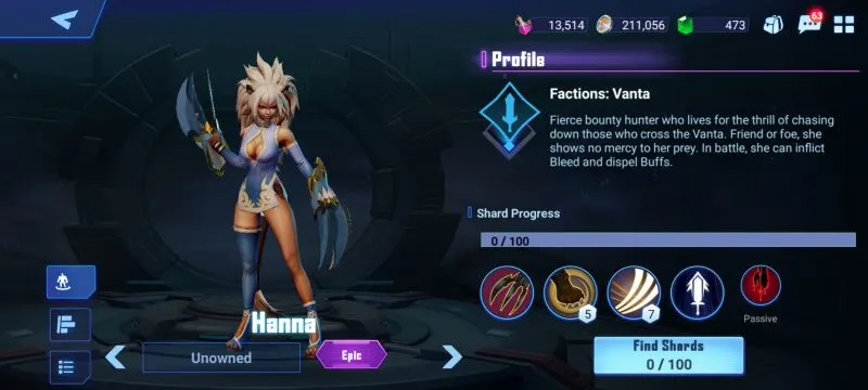 hanna crystalborne heroes of fate