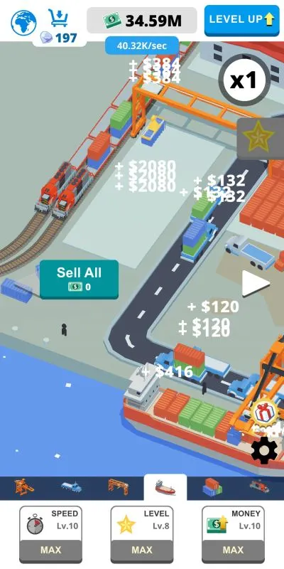 how to level up fast in idle port tycoon