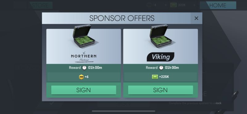 motorsport manager online sponsorship deals