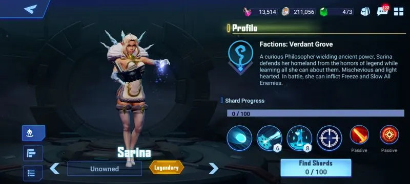 sarina crystalborne heroes of fate
