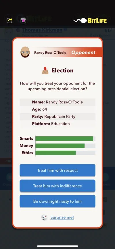 bitlife presidential election