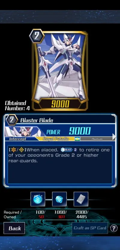 blaster blade vanguard zero