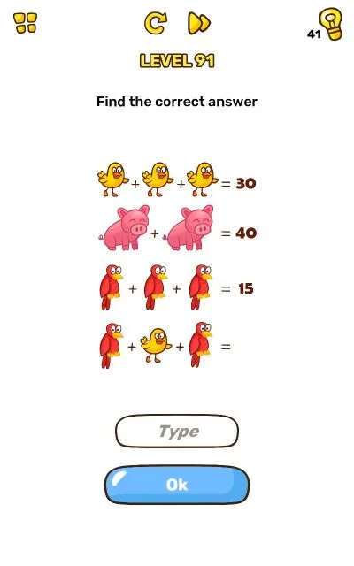 brain blow level 91 answer