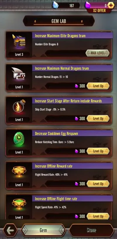 how to use the gem labl in dragon epic