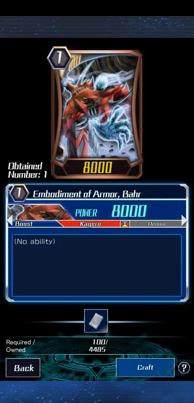 embodiment of armor, bahr vanguard zero