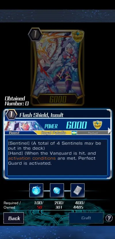 flash shield, iseult vanguard zero